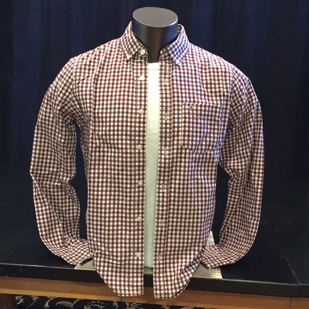 Mens Hollister oxford gingham